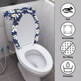 thumbnail image 3 of HELLHERO Toilet Lid Seat Cover for Universal Polyester Fabric Stretch Reusable Stays in Place Soft Easy to Clean Durable, Panda Daisy, 3 of 7