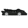 thumbnail image 4 of Twin Size Race Car-Shaped Platform Bed with Wheels,Black, 4 of 13