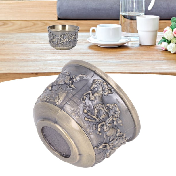 Copa De Vino De Bronce De Cristal, Estilo Retro, Diseño De Caballo Al éxito, Copa De Vino De Metal Hecha A Mano, Taza De Té De Cáliz De Comunión Para Bares KTV