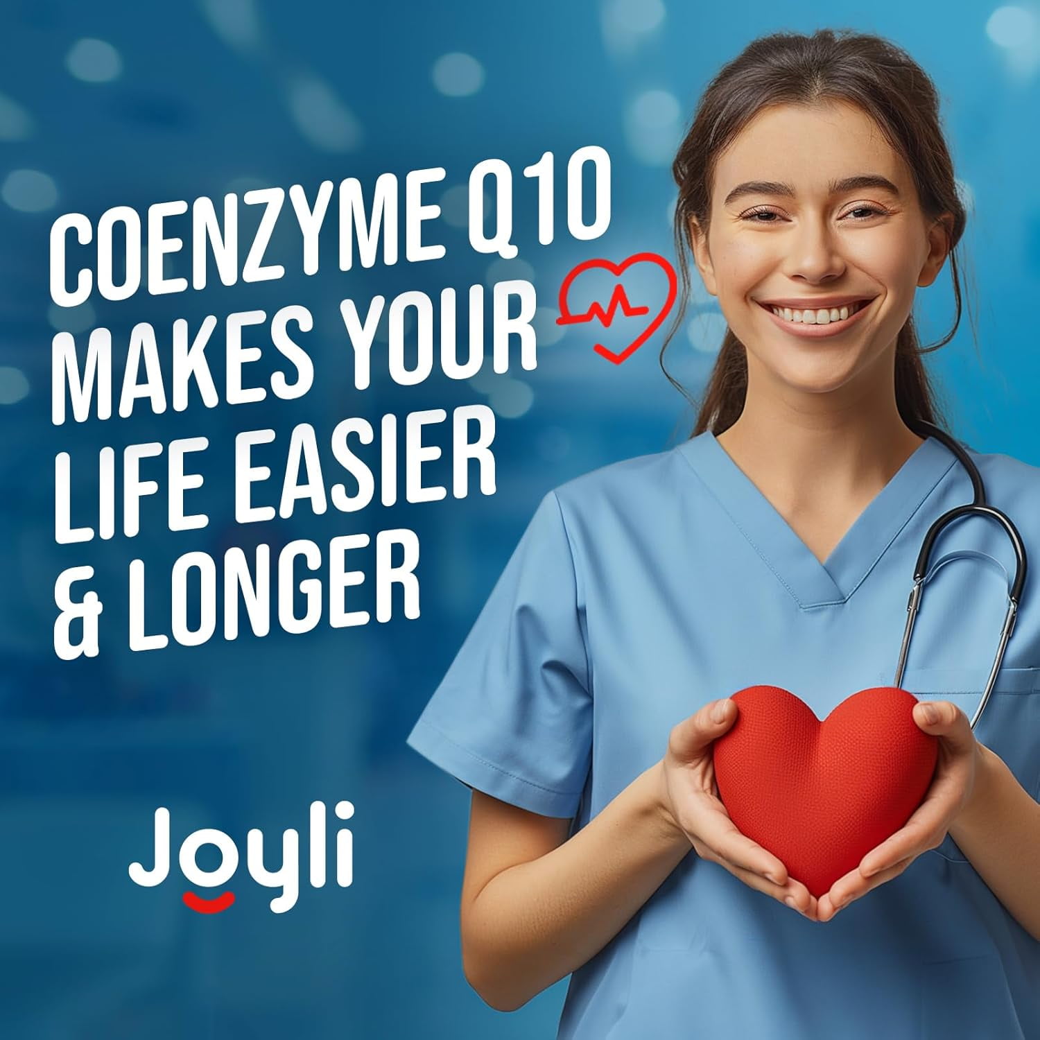 JOYLI High Absorption CoQ10 500mg Heart Health and Energy Supplement, 120 Softgels