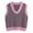 #+005Hot Pink, variant on Hogleaql Sweater Vest Women - Women's V Neck Cotton Vest, Houndstooth Pattern Casual Sleeveless V Neck Knitted Sweaters Trendy Oversized Pullover Warm Fall Fit Business Knitwear Khaki 2XL