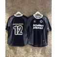 thumbnail image 5 of Camiseta de manga corta con estampado de letras deportivas de fútbol estilo americano Y2K, camiseta de malla de hip-hop retro de calle para culturismo y parejas, 5 of 5