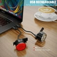 thumbnail image 3 of SUTENGDA 1 set USB Rechargeable Bike Light Set - Front Headlight and Back Taillight for Safe Night Cycling - Portable and Rotatable Bicycle Lighting Accessories, 3 of 7
