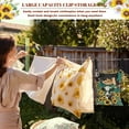 thumbnail image 5 of ZIATUBLE Sunflower Cow Clothespin Holder Bag Leopard Print Clothespin Storage Bag Machine Washable Hanging Pantry Organizer for Storage Bags for Home Outdoor Supply, 5 of 7