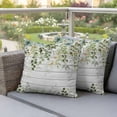 thumbnail image 5 of Pack of 2 Outdoor Pillow Covers 24x24 Inch Waterproof Sage Green Eucalyptus Leaves Throw Pillow Covers,Decorative Couch Pillow Shams Protectors Summer Botanical Weeping Wooden Cushion Pillowcases, 5 of 8