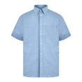 thumbnail image 1 of Absolute Apparel - Camisa de manga corta diseño Oxford para hombre (Azul claro), 1 of 3