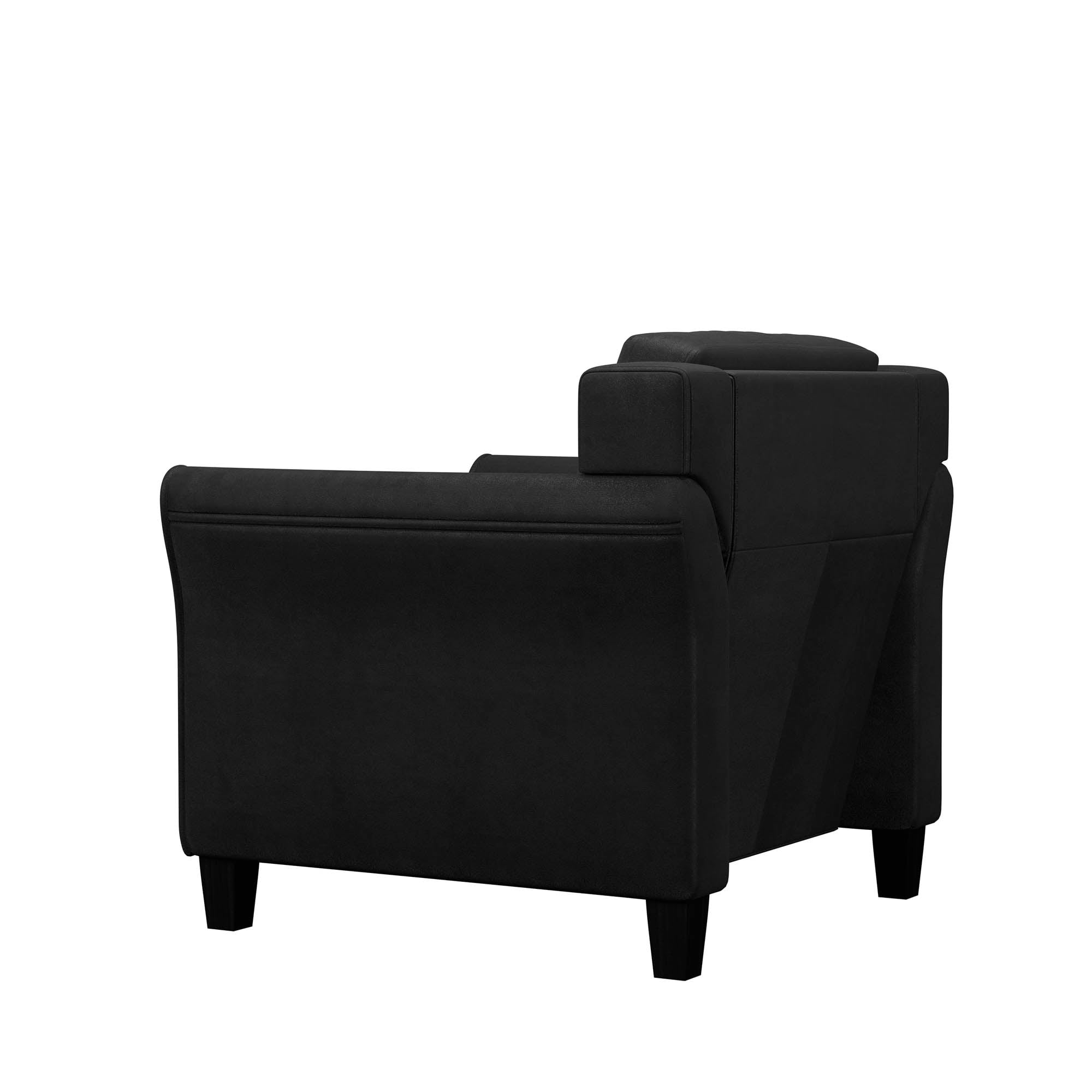 Lifestyle Solutions Taryn Club Chair, Black Fabric