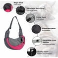 thumbnail image 2 of Bolsa de transporte para perros, bolso de hombro para gatos, cachorros, bolsa de viaje ajustable para animales pequeños, bolso para perros con bolsa de malla transpirable, azul, 2 of 5