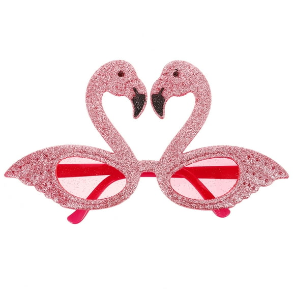 Flamingo Shaped Novelty Sunglasses for Hawaii Beach Party Multi Color Plastic 1 Pair