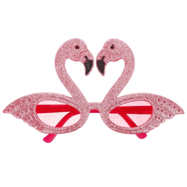 1 par de gafas de sol con forma de flamenco, gafas de sol novedosas, gafas de fiesta hawaianas