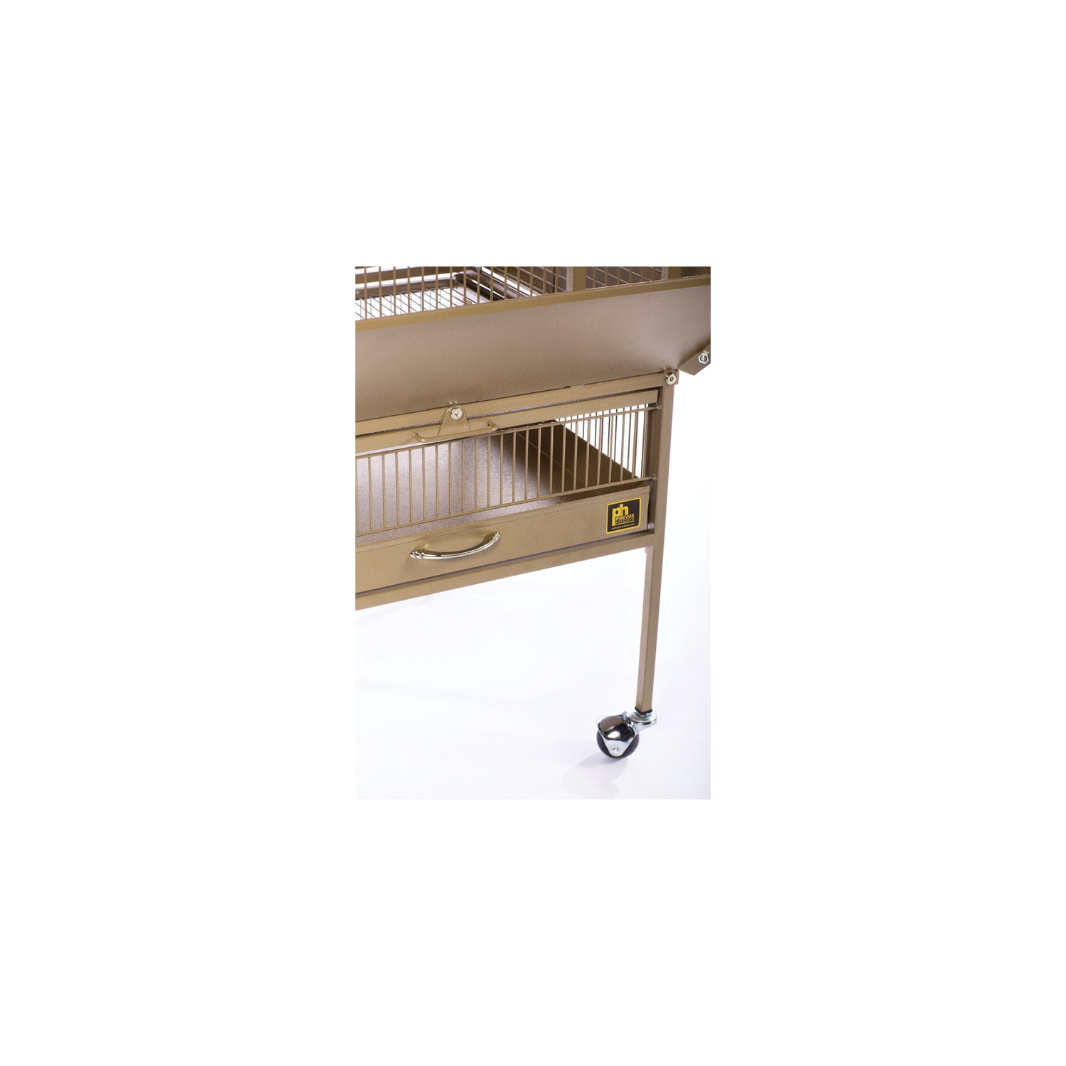 HomeStock Mid-Century Marvel Bird Cage with Retro-Inspired Design, Durable Construction, Spacious Interior, and Elegant Finish for Stylish-Color:Coco