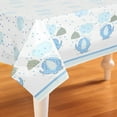 thumbnail image 5 of Plastic Elephant Baby Shower Table Cover, 84 x 54 in, Blue, 1ct., 5 of 6