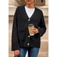 thumbnail image 2 of Suéter PRETTYGARDEN 2025 Oversized de Punto Grueso Negro M, 2 of 8