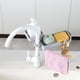 thumbnail image 4 of Cateissary Grifo Soporte de esponja Cocina Baño Encimera Toalla Estante de almacenamiento Fregadero Ahorro de espacio Toallita Organizador Organizadores de utensilios de cocina Gris, 4 of 6
