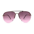 thumbnail image 1 of Mens Half Rim Double Bridge Tear Drop Pilot Metal Rim Sunglasses Gold Burgundy, 1 of 4