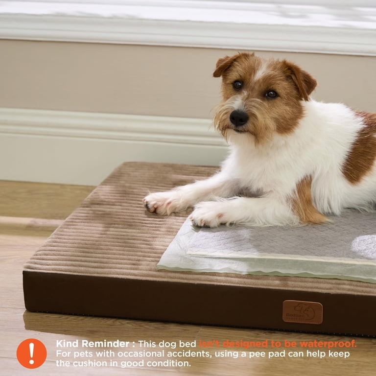 U By Bedsure Orthopedic Dog Bed, Large, Brown photo 4