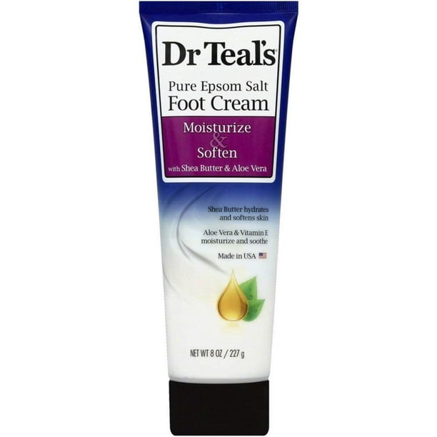 Dr Teals Epsom Salt Foot Cream Moisture Shea Enriched 8 Oz Walmart