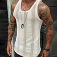 thumbnail image 3 of Summer Men's Knitted Mesh Tank Tops Casual Sleeveless Home Wear Sexy Fishing Net T-shirt for Men Breathable Quick Dry M-3XL, 3 of 5