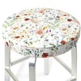 thumbnail image 3 of Daiia Wildflower Watercolor Stool Covers Round,Round Bar Stool Covers Waterproof Bar Chair Covers Washable Stool Cushion Slipcover for 12-14 Inch Chair-13 inch, 3 of 7