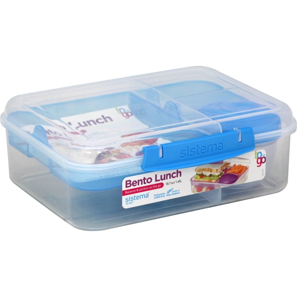 Sistema, Bento Lunch to Go Lunchbox, Multi Compartment, Assorted Color