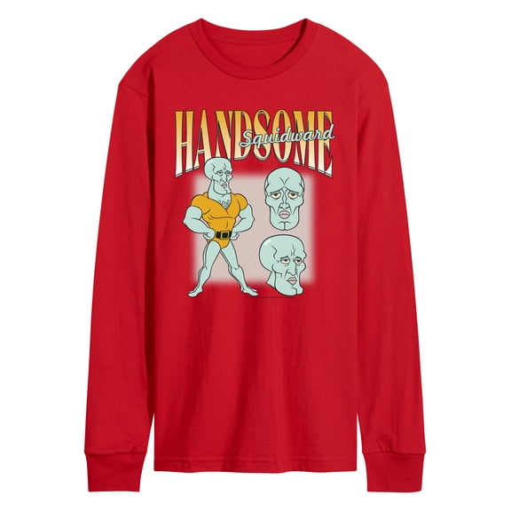 SpongeBob SquarePants - Handsome Squidward - Men's Long Sleeve Graphic T-Shirt