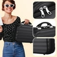 thumbnail image 3 of 14 Inch Hard  Makeup Travel Bag with Handle and Zipper - Black, 3 of 8