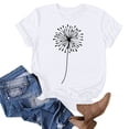 thumbnail image 1 of Liquidation d'Économies d'Été Iumwxz Tunique Coupe Classique T-Shirt d'Été Décontracté Hauts pour Femmes T-Shirt Graphique Floral Hauts T-Shirt à Manches Courtes Col Rond Hauts pour Dames Offres Hebdomadaires Date, 1 of 4
