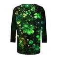 thumbnail image 5 of Guluxicc Womens St. Patrick's Day Tunic Tops Casual Round Neck Long Sleeve Shirts Shamrock Clover Graphic Print Pullover Tops, S, 5 of 5