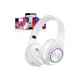 thumbnail image 1 of Auriculares Bluetooth sobre la oreja, graves profundos, luces LED coloridas, auriculares con micrófono, ligeros, inalámbricos, plegables, estéreo de alta fidelidad, auriculares para niños para la escu, 1 of 5