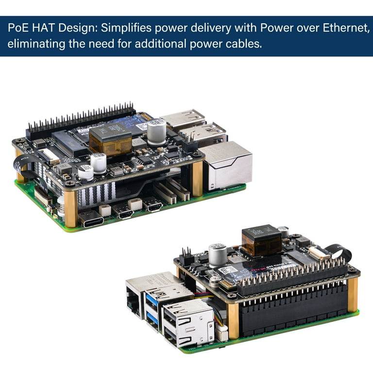 52Pi M.2 NVME M-KEY PoE Hat with Official Pi 5 Active Cooler for 