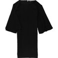 thumbnail image 1 of Vestido recto Ralph Lauren con mangas acampanadas para mujer negro 8, 1 of 1