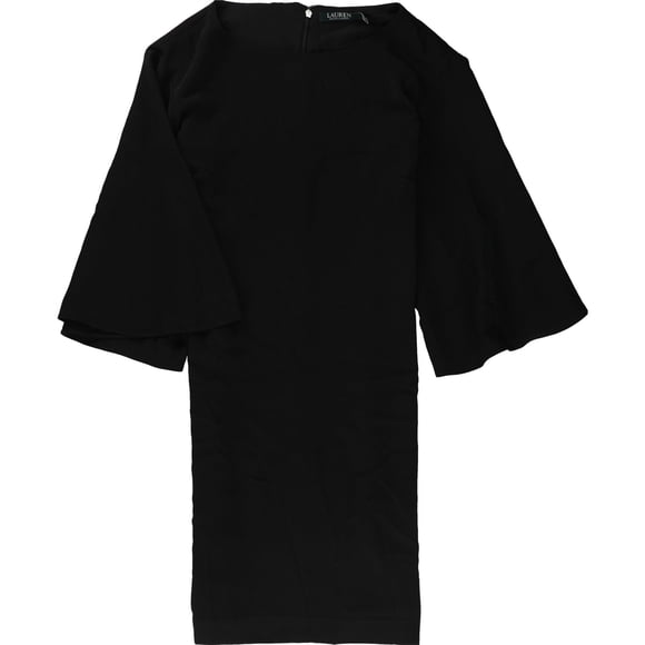 Vestido recto Ralph Lauren con mangas acampanadas para mujer negro 8