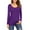 Purple, variant on JYLFC Women T-Shirts Long Sleeve Tee Round Neck Tunic Casual Tops, Red 2XL