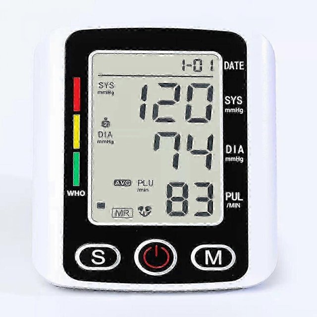 Talking Digital Automatic Wrist Blood Pressure Monitor with Large LCD Display -YT4