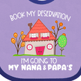 thumbnail image 4 of Inktastic Book My Reservation I'm Going to My Nana and Papa's House Boys or Girls Baby Bib, 4 of 4