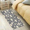 thumbnail image 5 of Coolnut Daisy Flower Kitchen Mat Soft and Absorbent Bath Mats for Bathroom Non Slip Quick Dry Shaggy Bath Carpet for Kitchen Bathroom Shower, 39"x20", 5 of 6