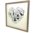 thumbnail image 2 of Square Framed Heart Shape Musical Instruments Wood Wall Decor, 2 of 5