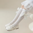 thumbnail image 4 of Ougyinr Kids Baby Girls Knee High Socks Toddler Bow Mesh Long Stockings Spring/Summer Socks, 4 of 9