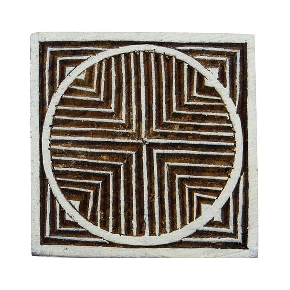 Handcarved Stamp Indian Wood Stamps Decorative Blocks Brown Printing Block Art