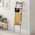 thumbnail image 5 of Five-Tier Blanket Ladder with Ten Detachable Hooks, Designed in a Farmhouse Style for Use in Living Rooms Or Bathrooms, Serving As a Decorative Wall-Mounted Wooden Rack for Quilts And Towel Drying, 5 of 11