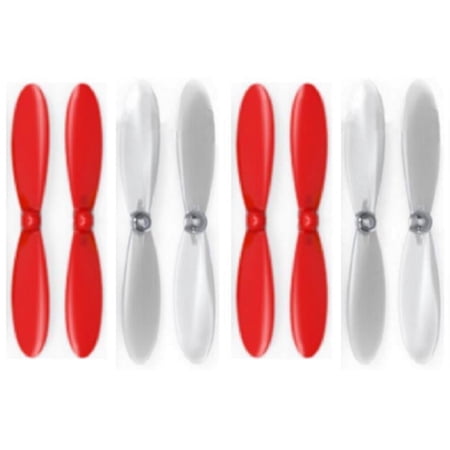 HobbyFlip Red Clear Propeller Blades Props Propellers Compatible with Wondertech W200C Gemini 2 Pack
