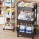 thumbnail image 3 of 3 Tier Storage Rolling Cart Easy to Install Black/White Utility Cart for Kitchen Bathroom Laundry Room, 3 of 4