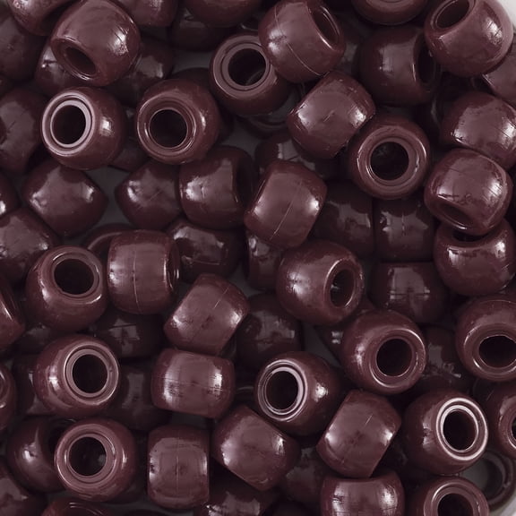 Creativity Street Plastic Pony Beads - Brown, Pkg of 1000