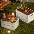 thumbnail image 4 of Tgbvmt Folding Camping Storage Box Portable Outdoor Storage Chest 20L Capacity Stackable Multifunctional Table Top Box for Camping Picnic Car Trunk Home Organization Road Trip Gear Storage, 4 of 9