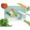 thumbnail image 2 of Black Maltese Snowman Christmas Glass Cutting Board Large, 2 of 2