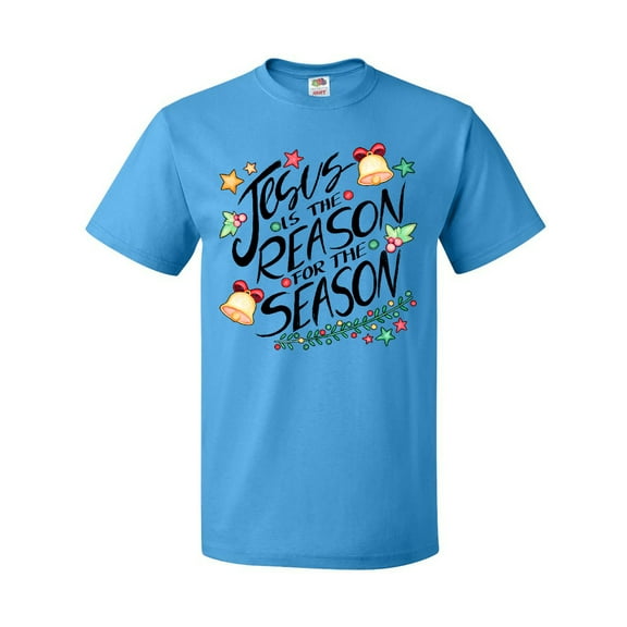 Inktastic Jesus is the Reason for the Season Christmas Bells and Stars T-Shirt