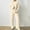 Khaki, variant on Women's 2 Piece Solid Color Sweatsuit Ribbed Knit Outfits Set Casual Long Sleeved Pullover with Drawstring and Wide Leg Pants