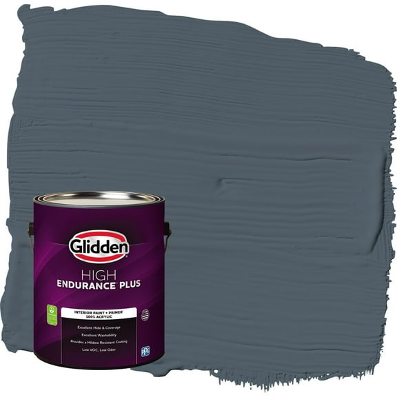 Glidden HEP Goblin / Gray Semi-Gloss Interior Paint with Primer, 1 Gallon