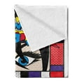 thumbnail image 2 of Art Soft Flannel Fleece Blanket, Comic Book Inspired Style Wooow Omg Eyes Reading Panels Lines Excitement Action Print, Cozy Plush for Indoor and Outdoor Use, 50" x 60", Multicolor, by Ambesonne, 2 of 5
