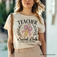 thumbnail image 6 of Teacher Social Club T-Shirt, White, Natural, and Black Tee for Stylish Educators, 6 of 11